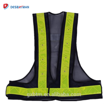 Construction Traffic Road Safety Multifunctional High Visibility Reflective Safety Vest With Led Light